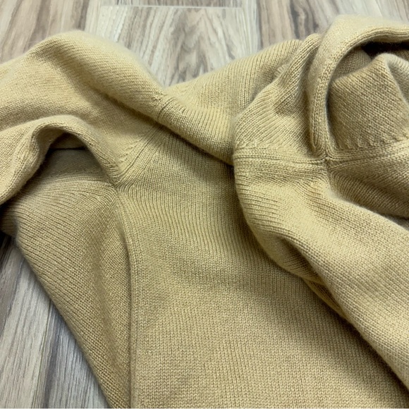 Cashmere Ballantyne Camel Tan V-Neck Sweater Scotland XL - Picture 13 of 15
